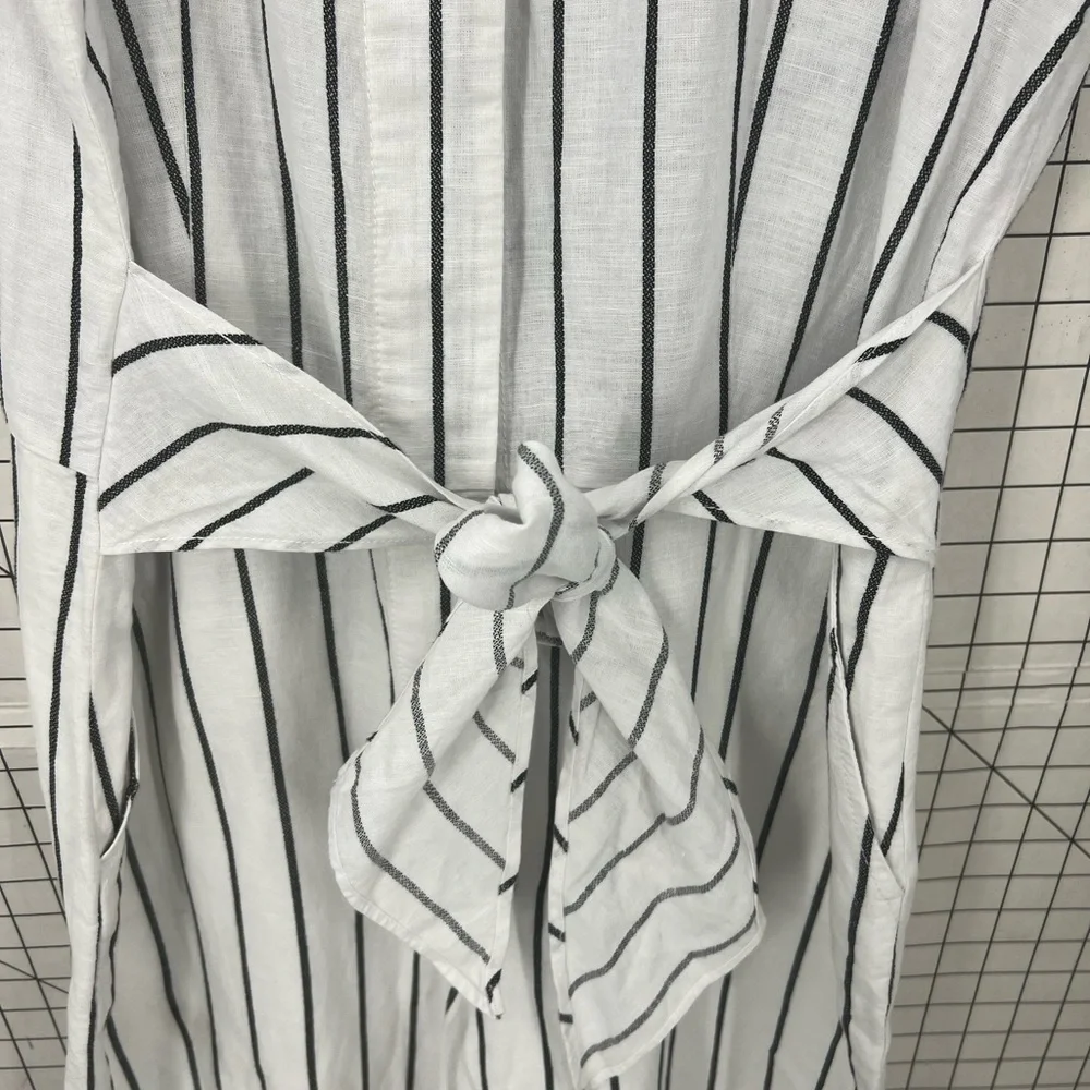 Banana republic LINEN-COTTON WIDE-LEG CROPPED JUMPSUIT 12 NWT